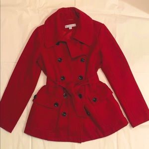 Women’s Soft-Brushed Peacoat with Front-tie